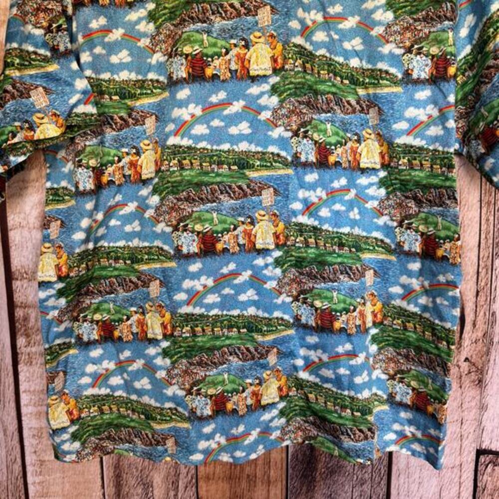 Reyn Spooner X Guy Buffet Hawaiian Shirt Short Sleeve Golf Kapalua 5th Hole L‎ - Picture 7 of 7